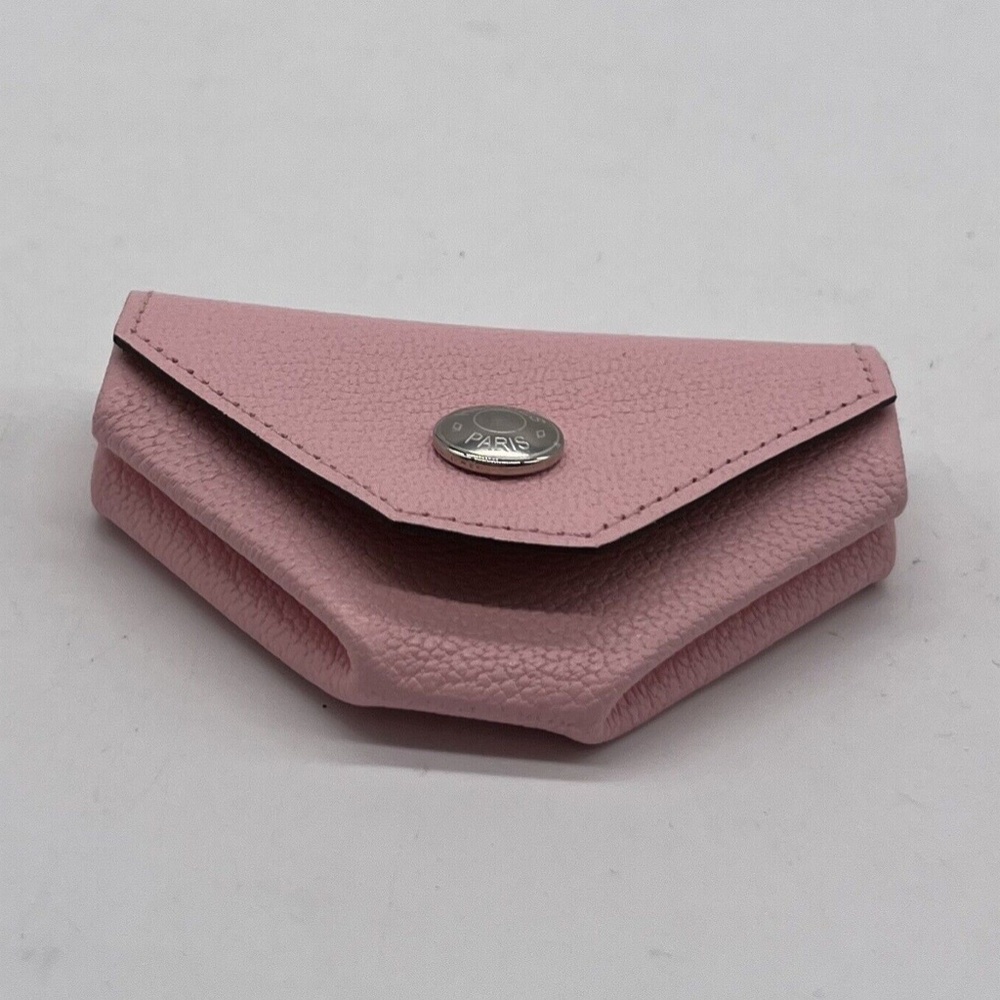 Hermes 24 Verso Mysore Goatskin Change Purse w/ Palladium Plated Snap in Pink